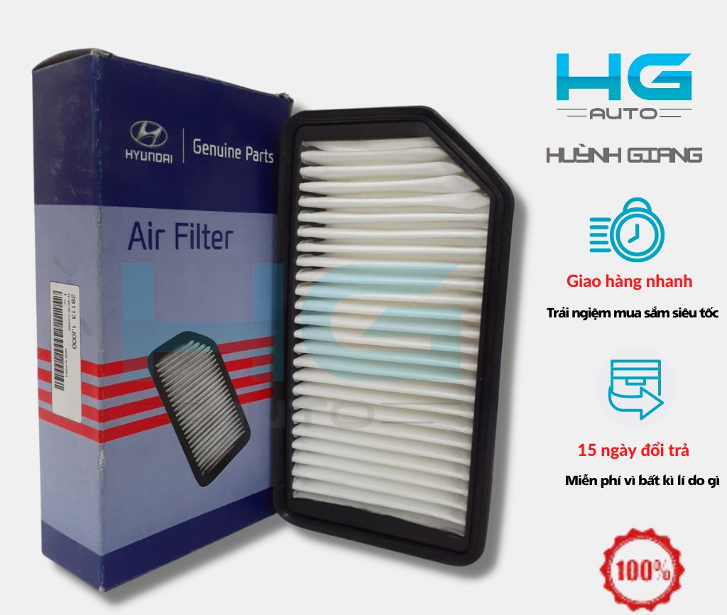 Lọc gió động cơ dành cho xe ô tô i20, soluto - 28113-1j000 - hgauto