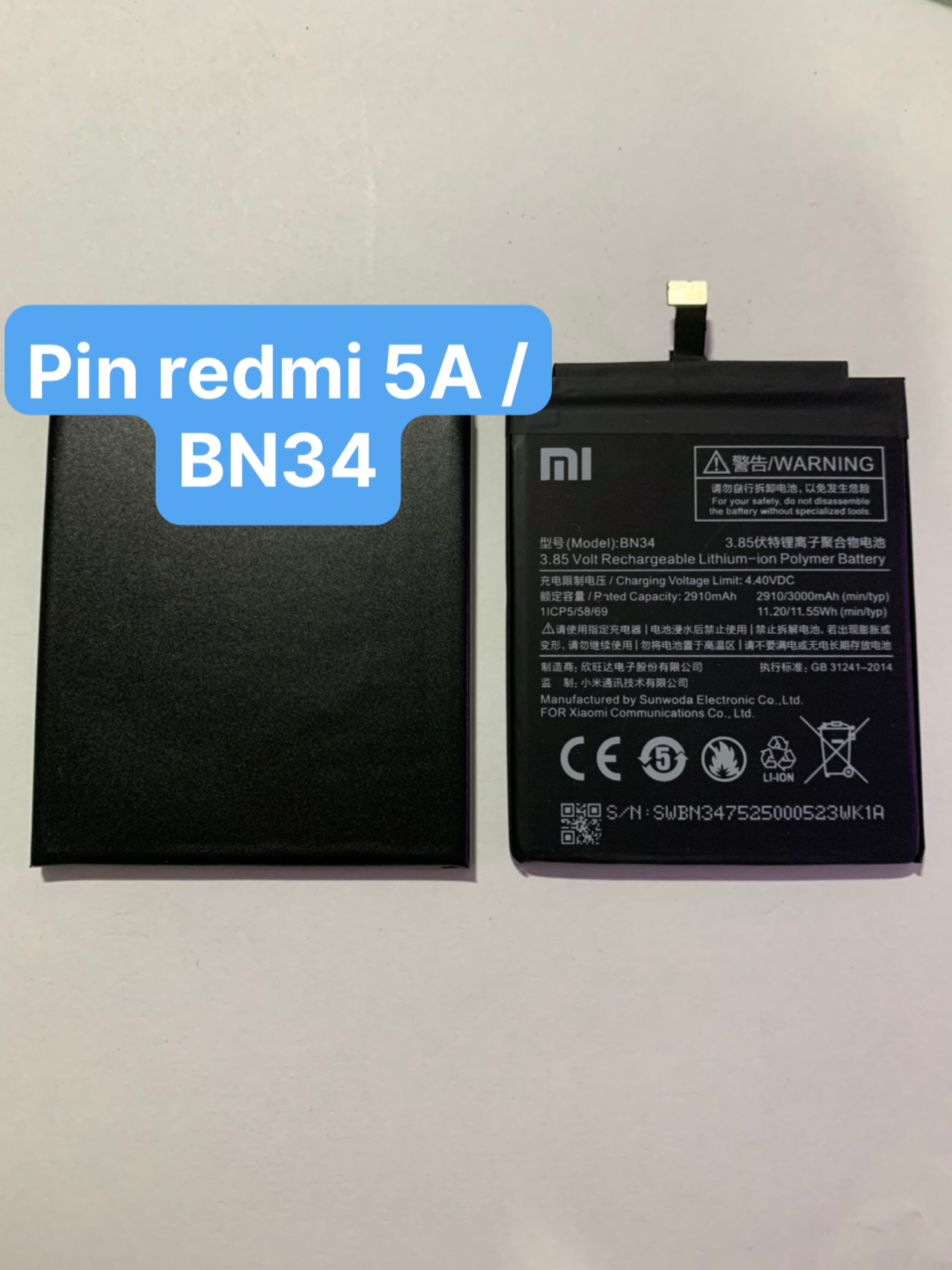 Pin điện thoại Xiaomi redmi 5A / BN34