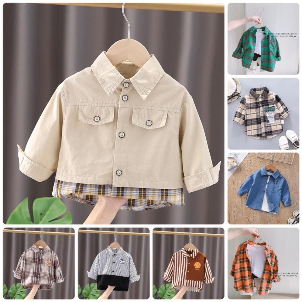 St19 size80-120 áo sơmi bé trai quần áo trẻ em hàng quảng châu