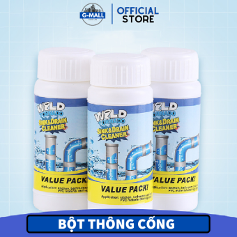 Chai Bột Thông Cống Nghẹt Bồn rửa chét Ống thoát nước Chai Bột Thông Cống Thần Thánh 110g