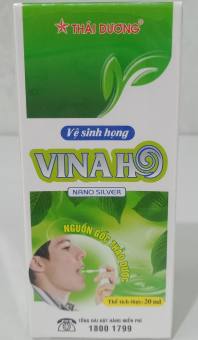 Xịt vệ sinh họng chứa nano bạc VINAHO thương hiệu Sao Thái Dương