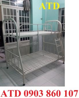 Giường sắt 2 tầng y hình thực tế 100% - bảo hành 2 năm