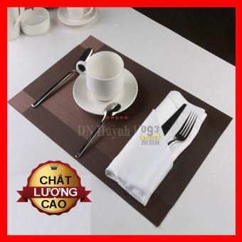 Combo 4 Khăn Lót Chén DĩaTấm Lót Viền Caro