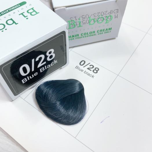 Nhuộm tóc màu Xanh Đen Blue Black mix 0/28