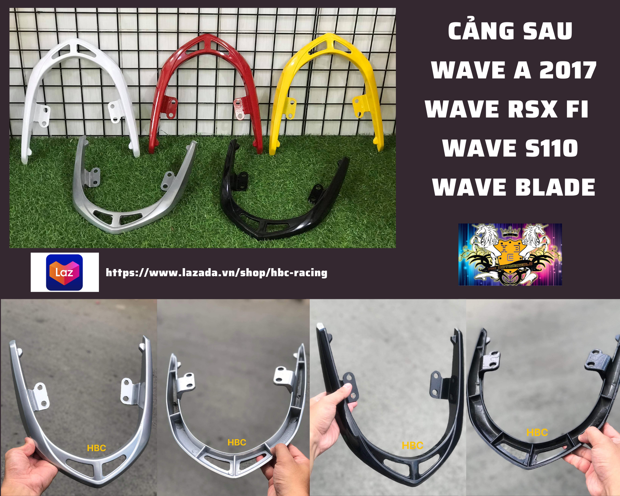 Cảng sau wave a 2017, wave rsx fi, wave s110, wave blade