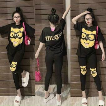 Đồ bộ nữ, đồ bộ mặc nhà bigsize Hằng Moon SET BỘ IN GẤU TRÚC QUẦN DÀI BÓ