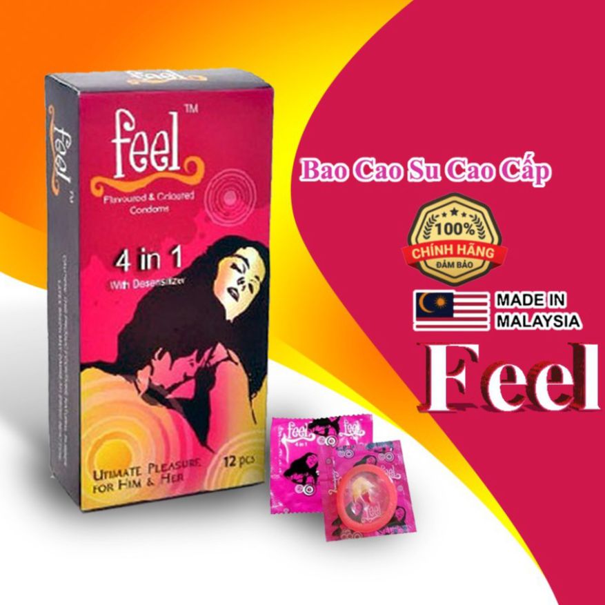 Bao cao su Feel 4in1 - Kéo dài thời gian quan hệ - feel bao cao su