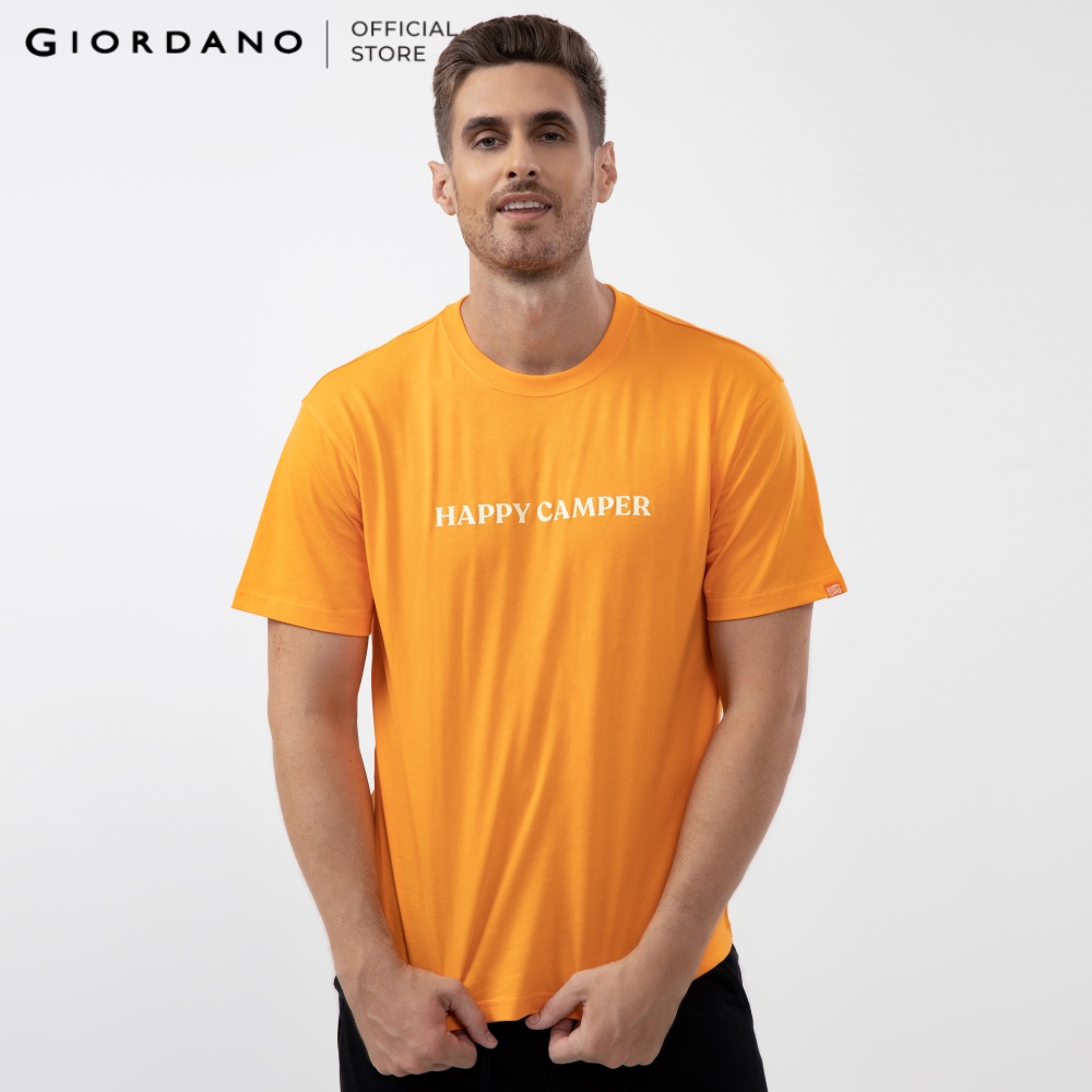 GIORDANO Áo Thun In Hình Nam Happy Camper Printed Tee 01091202