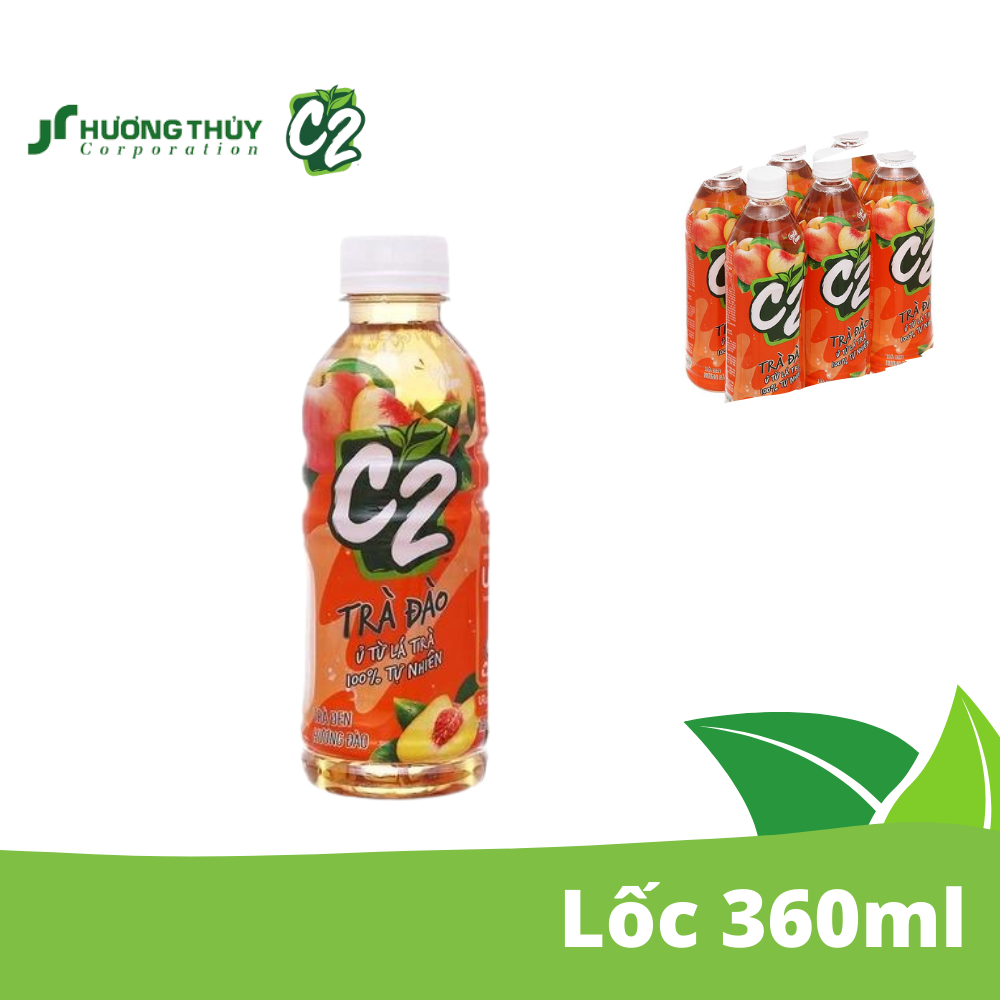 Trà c2 hồng trà đào 360ml