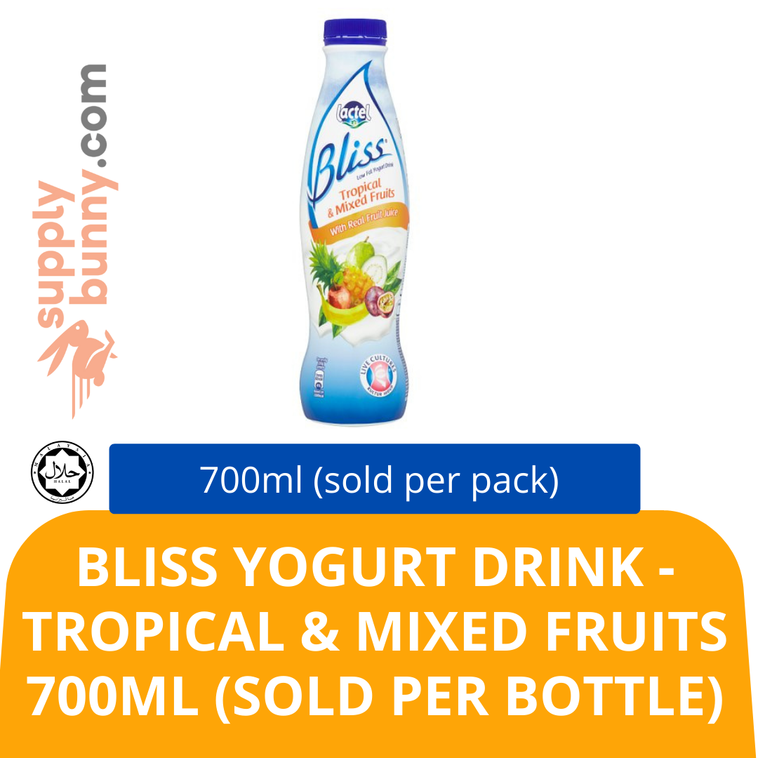 BLISS Yogurt Drink - Tropical & Mixed fruits 700ml (sold per bottle) Halal