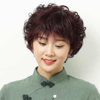 tóc giả nữ, tóc giả cho người trung niên, tóc giả cho người lớn tuổi, tóc tém, tóc giả xoăn ngắn