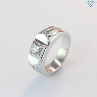 Nhẫn bạc nam đính đá đẹp đơn giản NNA0048 - Trang Sức TNJ