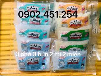 [HCM Q10] Combo 3 phở nưa + 3 bún nưa + 2 mì nưa + 2 miến nưa Vị Nguyên Keto Das 240g