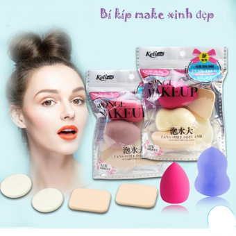 SET túi mút trang điểm đa chức năng bằng bọt biển KELI
