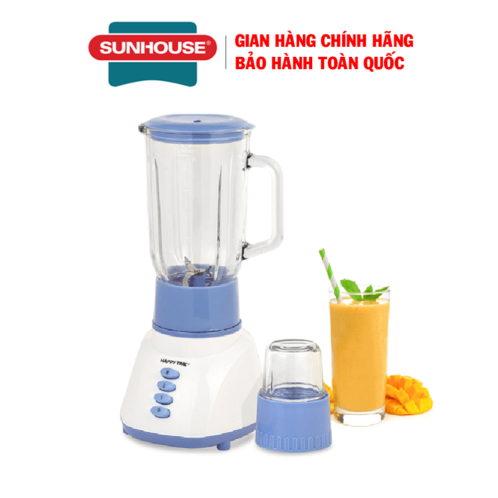 Máy xay sinh tố Sunhouse Happy time HTD5113G - Máy xay sinh tố đa năng, Thiết kế hiện đại, Công suất 350W mạnh mẽ, lưỡi dao inox siêu sắc giúp xay nhanh và nhuyễn, 2 cối xay bằng nhựa cao cấp siêu bền cứng, Bảo hành 12 tháng