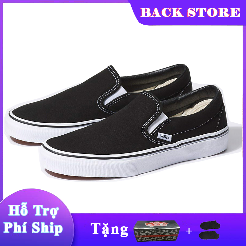 Giày thể thao lười nam nữ Vans Lười Đen