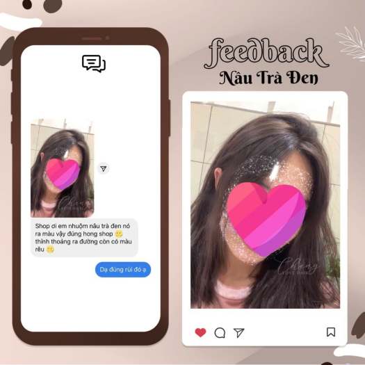 Thuốc Nhuộm Tóc Màu NÂU TRÀ ĐEN Không Tẩy