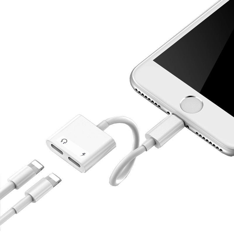 Cáp chia 1 cổng Lightning ra 2 cổng Lightning cho Iphone J008 - vừa sạc, gọi điện thoại, nghe nhạc