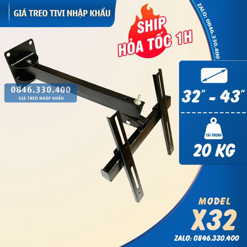 Giá Treo Tivi Góc Tường Xoay Đa Năng 26 - 32 - 40 - 43 Inch - Hàng Chất Lượng Cao - Model: X32 - [Rẻ Hơn NB P4]