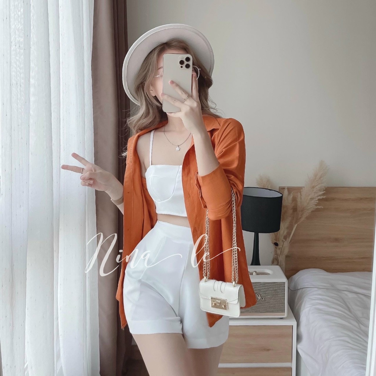 Sét bộ sơ mi phối áo lót trong đi biển siêu hot nhiều màu sắc vdsa