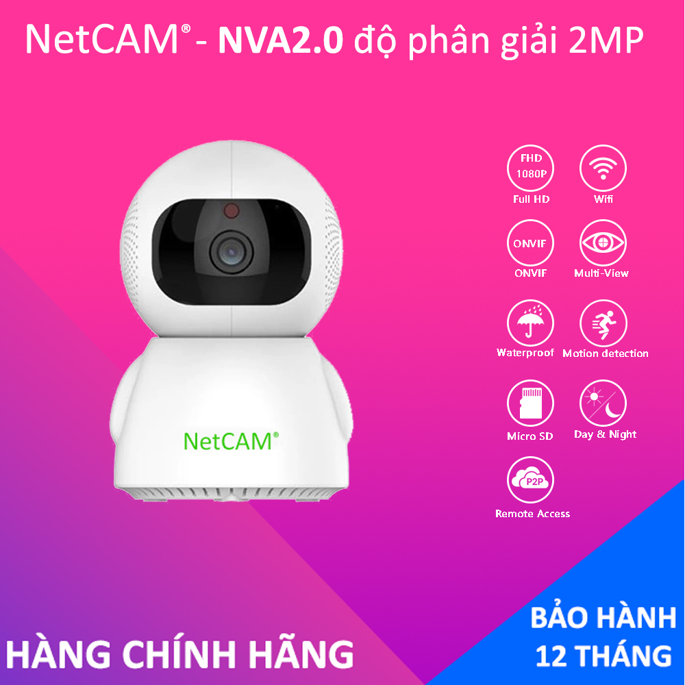 Camera ip wifi giám sát an ninh gia đình netcam nva2.0 / nva3.0 - hãng phân phối chính thức