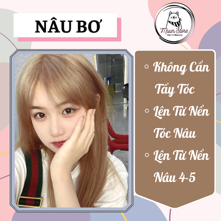 Thuốc nhuộm tóc màu nâu bơ