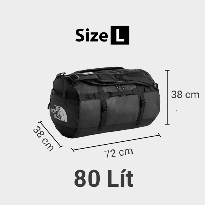 Balo size L-80l chống nước du lịch dã ngoại leo núi Base Camp Duffel The North Face túi trống ngang siêu bền