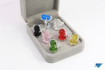 Nhẫn nữ kim tiền bạc ta mặt tỳ hưu MS55d