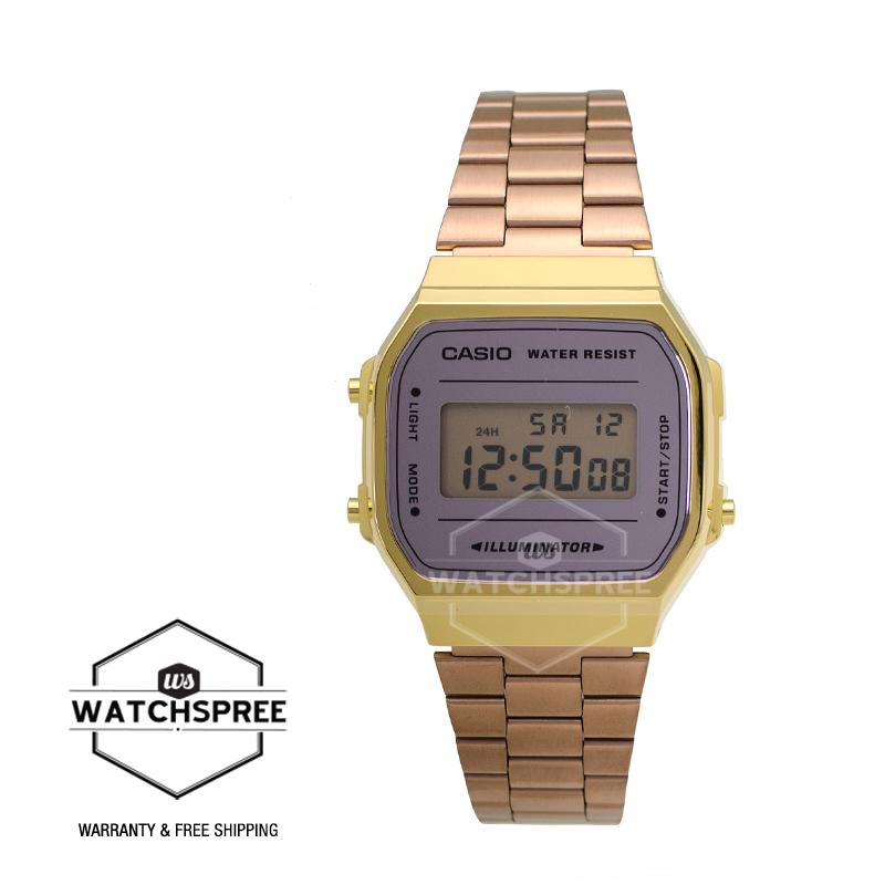 Casio vintage watch rose clearance gold price