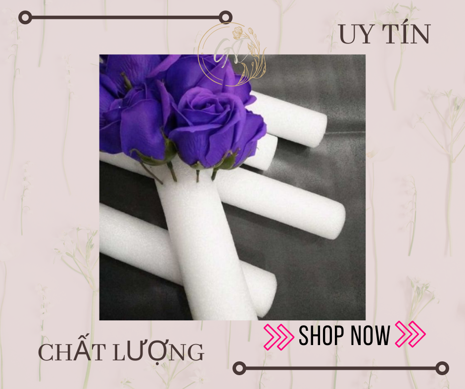 Cây xốp cắm hoa giả 50cm, mút cắm hoa giả