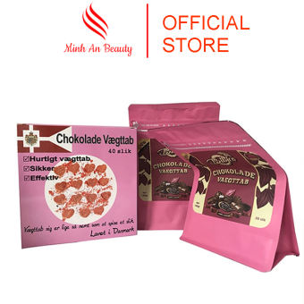 Socola Giảm Cân Đan Mạch Chokolade Vægttab, Kẹo Giảm Cân Chocolate Hồng Giúp Giảm Cân Nhanh Hộp 40 Viên - Minh An Beauty