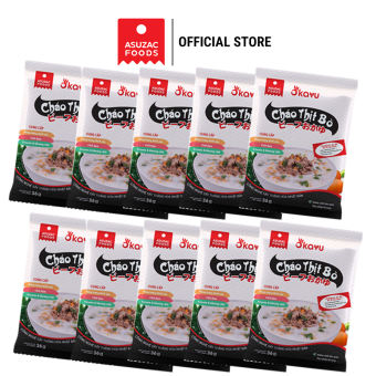 Cháo thịt bò Asuzac Combo 10 gói (36g x 10 gói)
