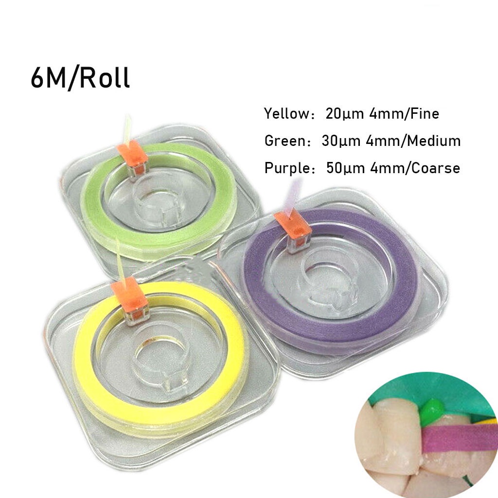 1 cuộn/hộp đánh bóng răng dải vật liệu nha sĩ chà nhám bề mặt 4mm * 6m