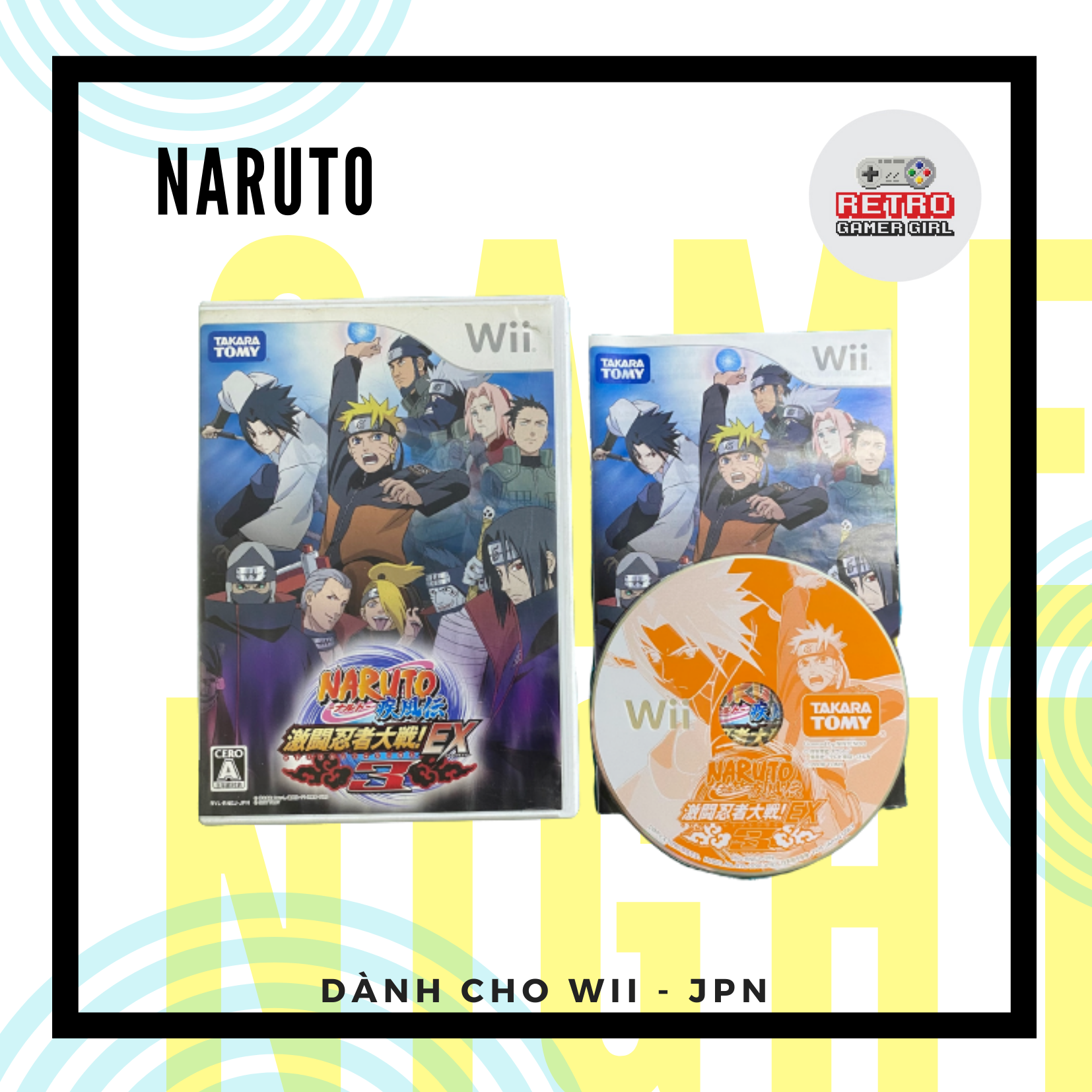 Đĩa game  Naruto Shippūden: Gekitō Ninja Taisen! EX Wii hệ JP Nhật