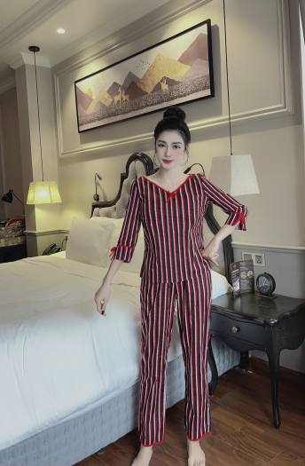 Bộ đồ mặc nhà nữ chất liệu vải thô mềm mại Ssecret