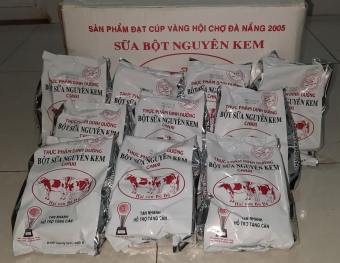 COMBO 10  Bịch Sữa Bột Nguyên Kem Hai Con Bò Đỏ - Sữa bột nguyên kem CANXI, THỰC PHẨM DINH DƯƠNG