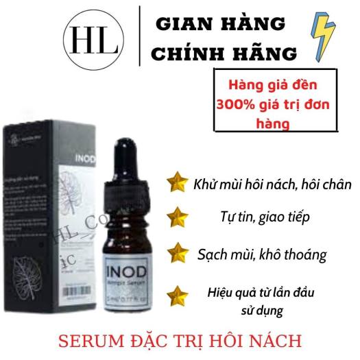 Serum ĐẶC TRỊ HÔI NÁCH INOD Huyền Phi 5ml tác dụng triệt hôi nách, hôi chân, mồ hôi tay chân vĩnh viễn