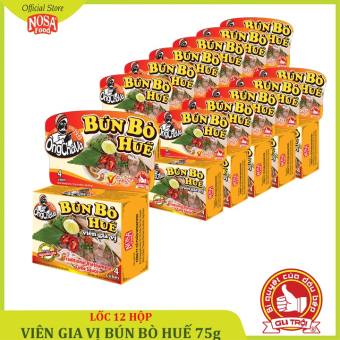 Lốc 12 hộp Viên Gia Vị Bún Bò Huế Ông Chà Và 75g