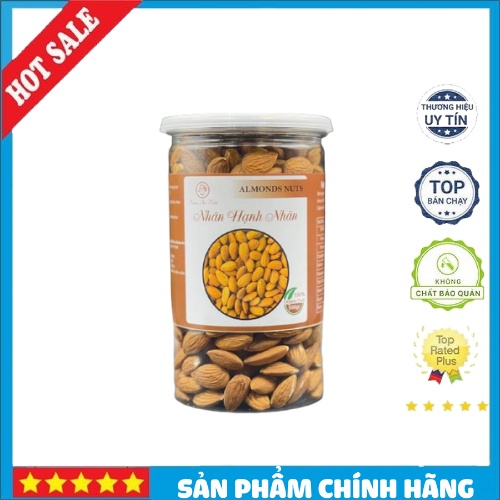 Hạnh nhân tách vỏ - hạt hạnh nhân lõi hạt dinh dưỡng hộp 500g