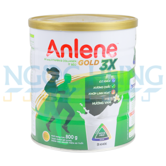 Sữa bột Anlene Gold 3X hương vani 800g (40 tuổi trở lên)