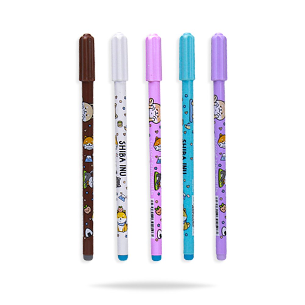 Bút bi stacom mực gel xóa được nắp đậy họa tiết vui nhộn 0.5mm - gp106e