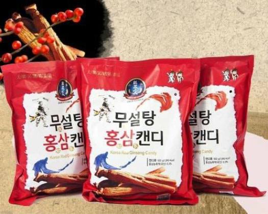Kẹo Sâm Không Đường Đỏ 365 Hàn Quốc Gói 500gram - Kẹo Dùng Đường Cho Người Bị Tiểu Đường  (500g)