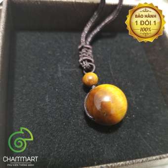 Vòng Đeo Cổ Dây Chuyền Đá Phong Thủy Đá Núi Lửa Obsidian Theo Ngũ Hành 16mm Mới - Mộc