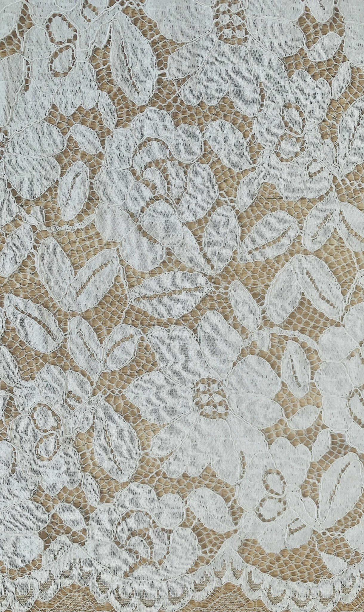 1m vải ren hoa lá màu trắng chất đẹp may váy đầm, dạ hội, áo kiểu, rèm, phụ kiện tráng trí chụp hình