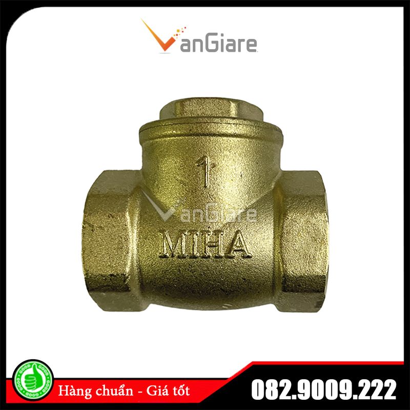Van 1 chiều lá lật đồng thau miha ren phi 21 27 34 42 49 60
