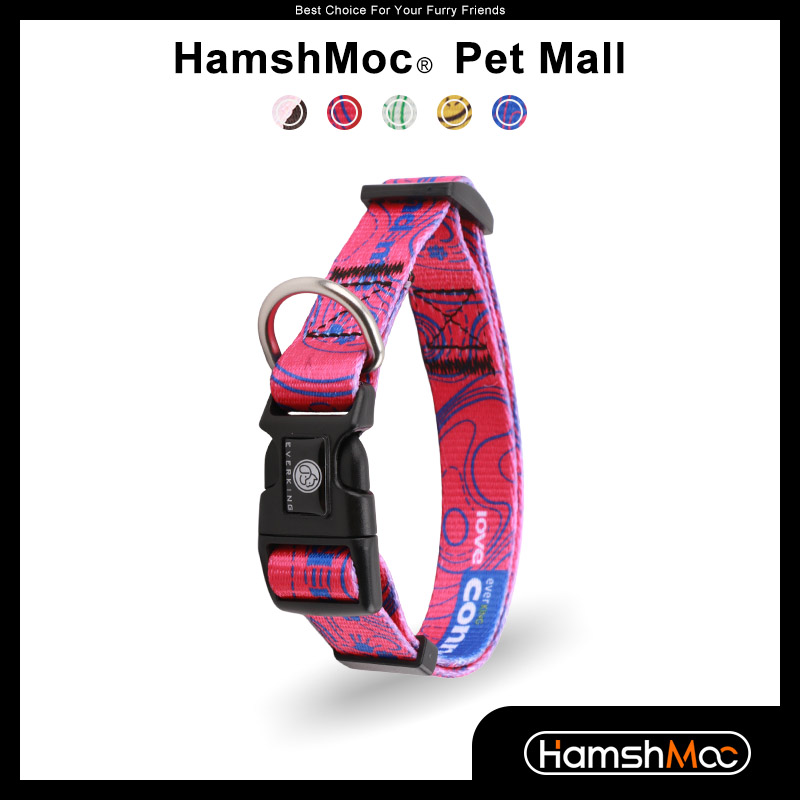 Hamshmoc vòng cổ cho chó cún cưng bằng nylon dây đeo họa tiết hoa có thể điều chỉnh với khóa bền để chạy bộ cho chó nhỏ vừa lớn 3
