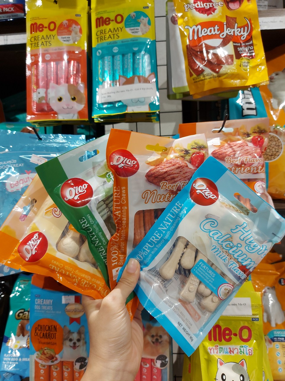 Xương gặm Orgo - Xương sạch răng cho chó đủ vị - Gói 90g