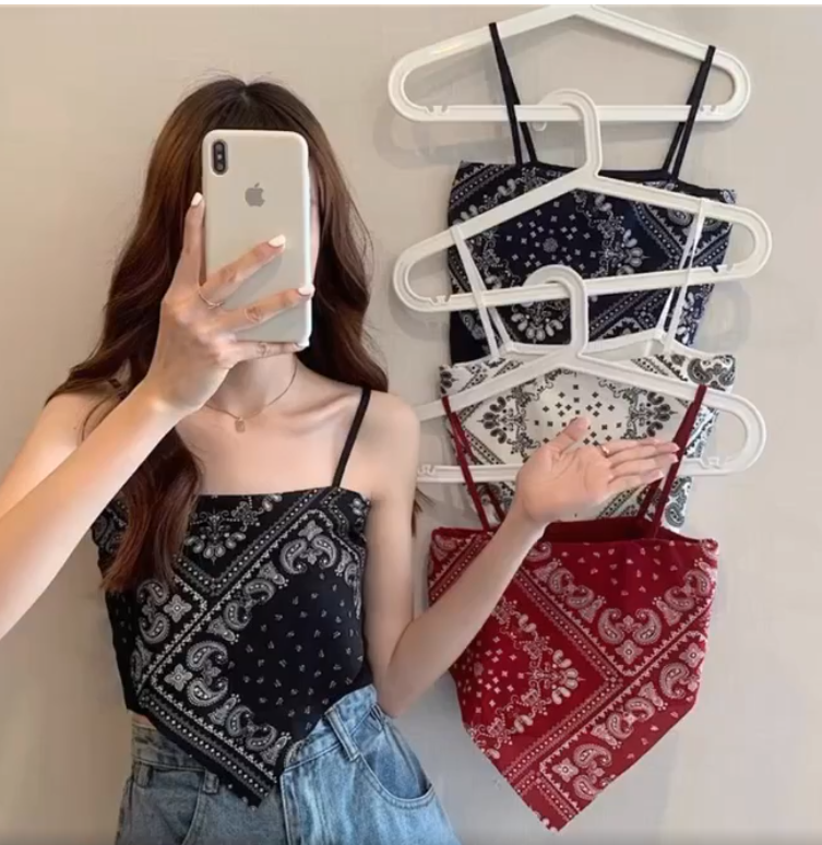 Women Fashion Lace Floral Bralette Blouses V-Neck Tank Tops Crop Top  Spaghetti Strap Ladies Camisole Plus Size