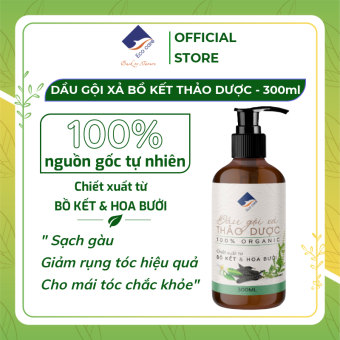 Dầu gội xả thảo dược Ecocare 300ml, dầu gội thảo dược bồ kết và hoa bưởi kích thích mọc tóc 100% tự nhiên