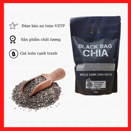 [HCM]Hạt chia đen Úc Black Bag 500g giảm cân và đẹp da - đồ ăn